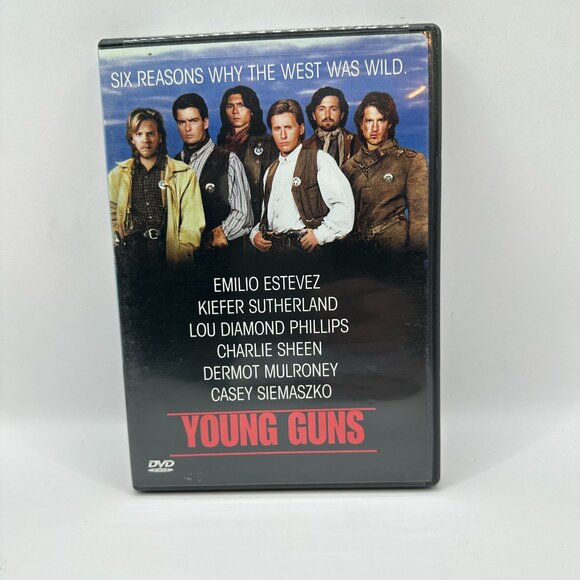 Young Guns DVD 1988 Emilio Estevez Kiefer Sutherland Western Film R Rated - Picture 1 of 3